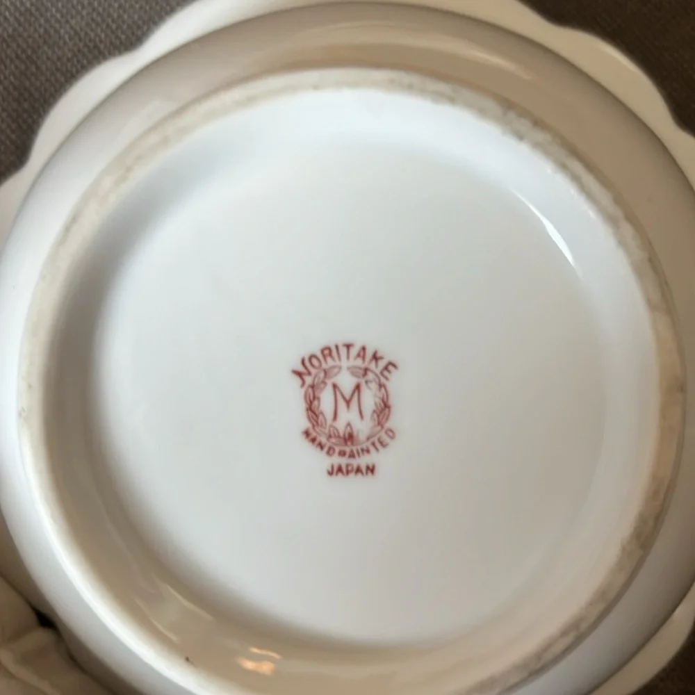 Noritake Orange and White Floral Serveware Set